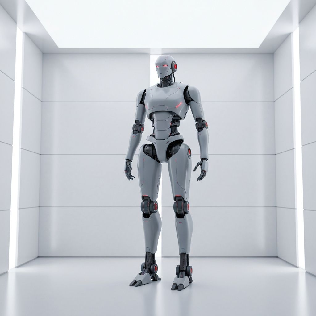 Robotics manufacturing supply chain with components and assembly line